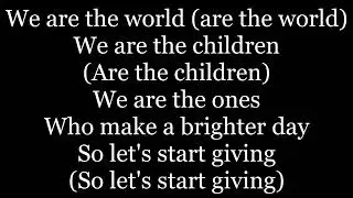 We are the world, lyrics by U.S.A for Africa