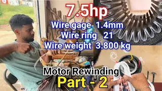submersible water pump winding / borewell motor winding / submersible motor winding video