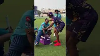 #NicholasPooran Gets a Champion Welcome! | #DwayneBravo #SunilNarine #AmiKKR #KKRvLSG #TATAIPL2025