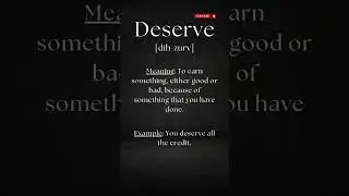 Pronounce DESERVE the right way #shorts #shortsvideo #pronunciation #english #Deserve #viral