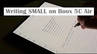 Writing Small on the Boox Note Air 5C | Ballpoint Pen Tool Test (0.50mm - 0.10mm)