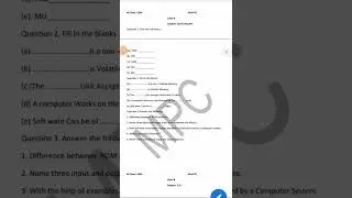 Computer Sample paper for class 6
