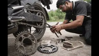 Dominar 250 Chain Sprocket set Change (20000KM)