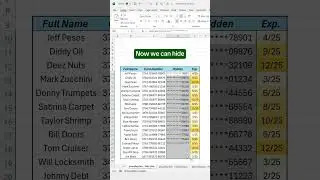 How to hide sensible data in Excel! #excel #dataprotection #spreadsheet