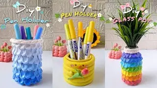 Diy Cute Clay Pen Holders and Pot with Jennie Airdry Clay !