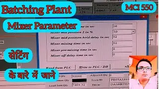 Mixer parameter setting batching plant/ mixer gate mid position set/discharge gate mid setting