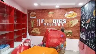 3D Customize Wallpaper Hotel restoration fast food center interior design decor nagpur
