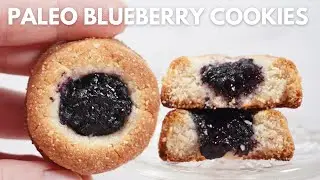 Paleo Blueberry Lemon Thumbprint Cookies
