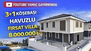 Didim’de Satılık 560 m2 Havuzlu Köşe Başı Fırsat Villa