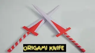 ORIGAMI KNIFE - How to make cool origami knife step by step