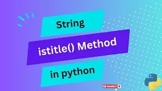 (SY) istitle()  method in python