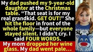 At Christmas, my dad pushed my daughter. “That seat is for my real grandkid. Get out!