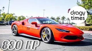 830 HP Ferrari 296 GTB | Acceleration 0-100 & 100-200 & 200-250 km/h by Dragy Motorsports