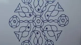 Thymatha kolangal #13-7dots paravai panthupinnal kolam,