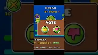 Geometry Dash Dream 100% By Rawin (Easy Demon) #geometrydash #shorts