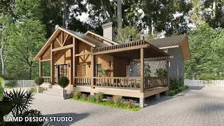 41'x42' (12x13m) The Beauty Of Simple Life In A Rustic Wooden House | 3 Bedroom Cozy