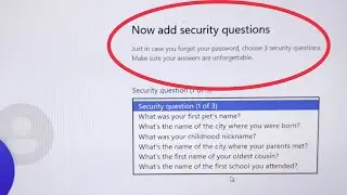 Windows 11 Fix Now add security questions Problem Solve