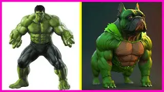 🔥Avengers Superheroes Phiên Bản CHÚ CHÓ GIẬN | SIÊU ANH HÙNG 2023 #hulk #spiderman #ironman🔥