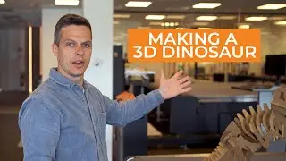 Bringing a 3D model of a dinosaur to life with a digital cutting machine