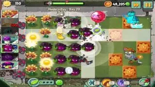 Plants vs Zombies 2: Modern Day - Day 20 Walkthrough