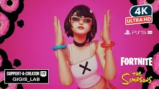 FORTNITE / THE SIMPSONS On PS5 PRO Gameplay EVIE Skin Showcase Review 4K HDR