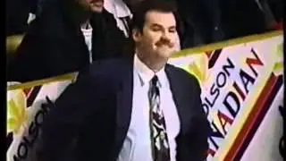 1993-94 - Jets @ Maple Leafs - Felix Potvin Great Save on Belly