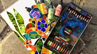 Challenge / Inspiration / Fluid Art [ 243 ] Alcohol Ink / Posca Pencil