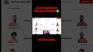 UFC 322 predictions FULL VIDEO LINK IN DESCRIPTION #ufc #ufc322 #shorts