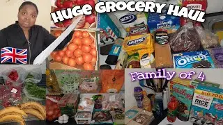 Huge Family Grocery Haul | Shop With Me On A Budget | Family Of 4 | Cost of Living In UK | Tola Lusi