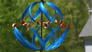 Metal Wind Spinner Cool Spiral With Copper Flowers (47M5775)