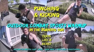Outdoor Combat Sports Warmup In The Burning Sun | Freestyle POV Sparring | No Pain No Pain | Cardio