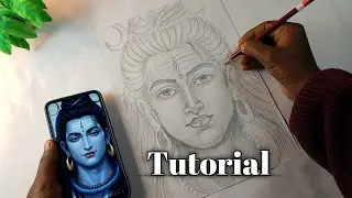 Draw With Me:- Mahadev ji drawing//Shivratri special drawing//How to draw mahadev ji//Tutorial 