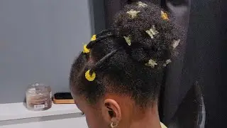 Easy and Beautiful kid's top bun hairstyle