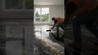 Stunning Epoxy Aquarium Bedroom Floor Transformation #epoxy #timelapse #renovation