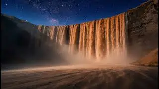 963 Hz — Sand Waterfall ✦ Deep Sleep Frequency | Golden Dust Resonance