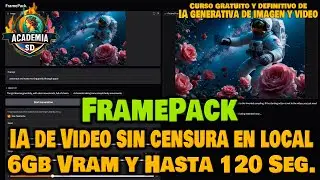 FRAMEPACK IA DE VIDEO LOCAL SIN CENSURA, PARA GPUS DE HASTA 6GB DE VRAM Y HASTA 120 SEGUNDOS.