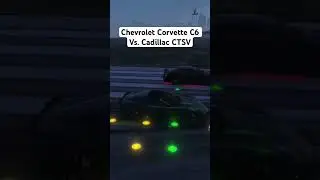 C6 Corvette Vs. CTSV Drag Race 😳 #gta5 #gtaonline #dragracing #gaming #shorts #fyp