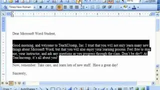 Word 2003 Tutorial Copying Paragraph Formatting Only Microsoft Training Lesson 6.5