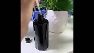 Violet glass bottle