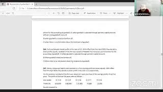 1. Treatment of goodwill ( change in PSR+ admission) part-1