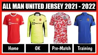 All Manchester United Jersey 2021/2022 (Home, Away, Third, Goalkeeper, Pre-Match, Training)