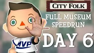 Animal Crossing CITY FOLK Full Museum Speedrun - Day 6 | !CFroute
