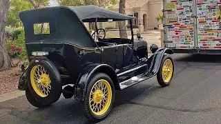 Экскурсия по гаражу и месту доставки автомобиля Model T 1927 года выпуска.
