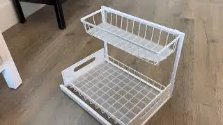 REALINN Under Sink Organizer, Pull Out Cabinet Organizer 2 Tier Slide Out Sink Shelf Cabinet Storage