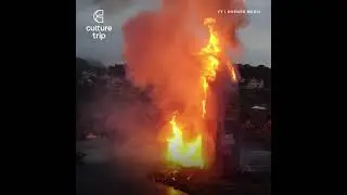100 The largest bonfire in the world Slinningsbalet, Alesund, Norway