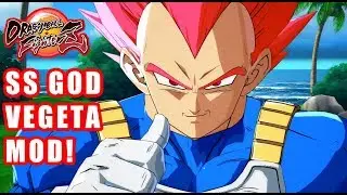DRAGON BALL FighterZ - MOD SHOWCASE! Super Saiyan God Vegeta (Red Hair) - 4K PC MODS