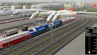Departure Frieght Cement Train With Twin Loco From Vijaywada Ju. || IR In MSTS Open Rail