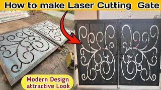 How to make Laser Cutting Gate Design || cnc Laser Cutting Gate Design
