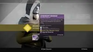 Destiny Decrypting A Legendary Engram! Trollarch!