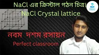 NaCl এর ক্রিস্টাল গঠন চিত্র। NaCl Crystal lattice।। How to draw NaCl crystal structure।